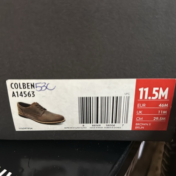 Rockport Colben Brown Dress Shoe 11.5M - Picture 3 of 3